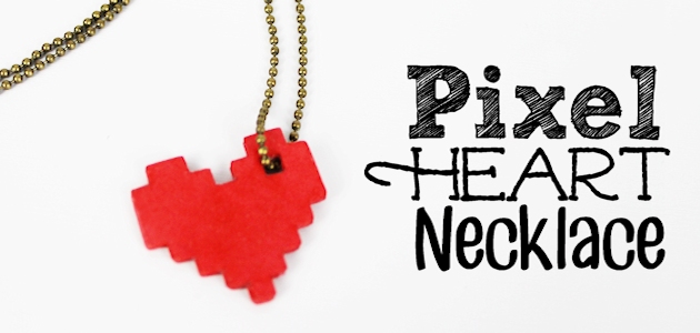 Pixel Heart Necklace FEAT