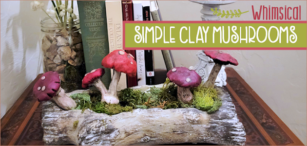 If you love whimsical decor you'll enjoy our quick DIY clay mushrooms! They're easy to make and can be placed in any planter.