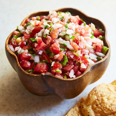 Fesh tomato salsa recipe made with fresh tomatoes, jalapeno, white onion, cilantro, and lime. Also called Pico de Gallo or Salsa Fresca.