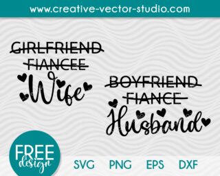 Free Husband and Wife SVG