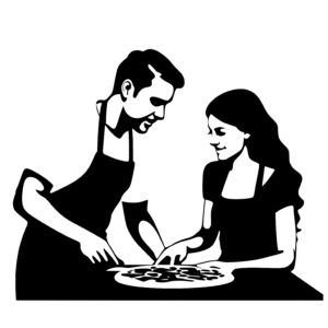 Couple Cooking Together