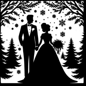 Winter Wedding Couple