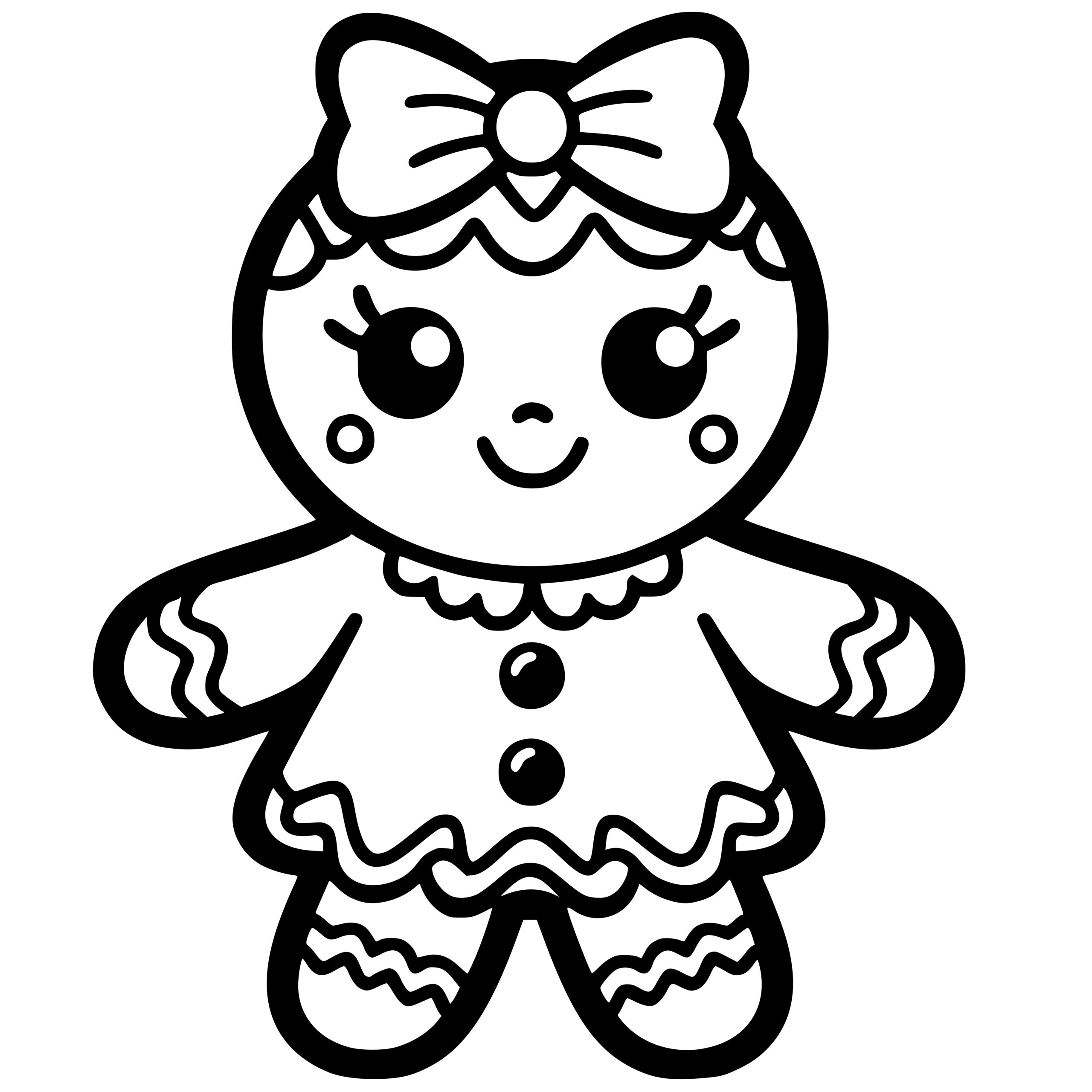 Dressed Up Gingerbread Girl SVG File for Cricut, Laser, Silhouette, Cameo