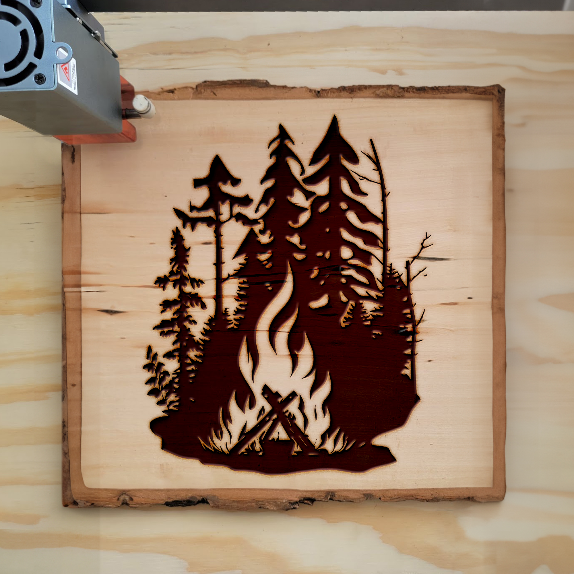 Wilderness Campfire SVG File: Instant Download for Cricut, Silhouette ...