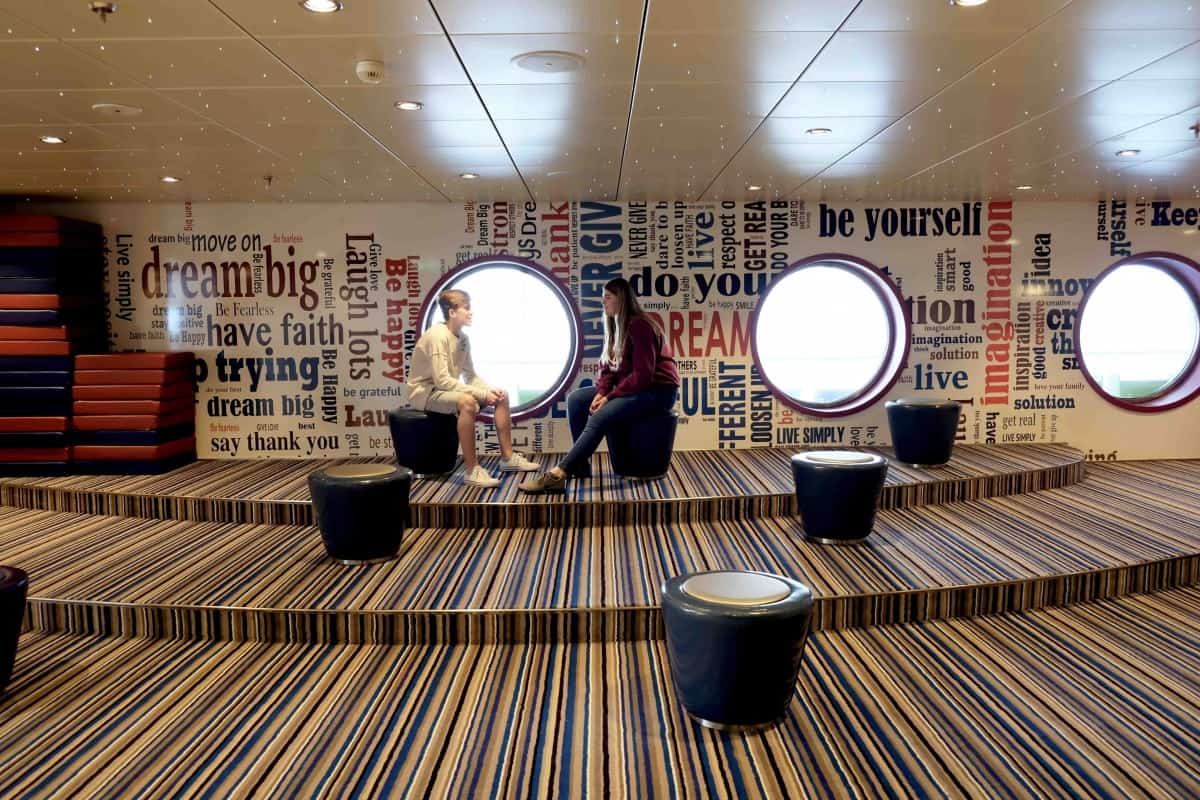 Symphony of The Seas teens guide , The Living room in fuel