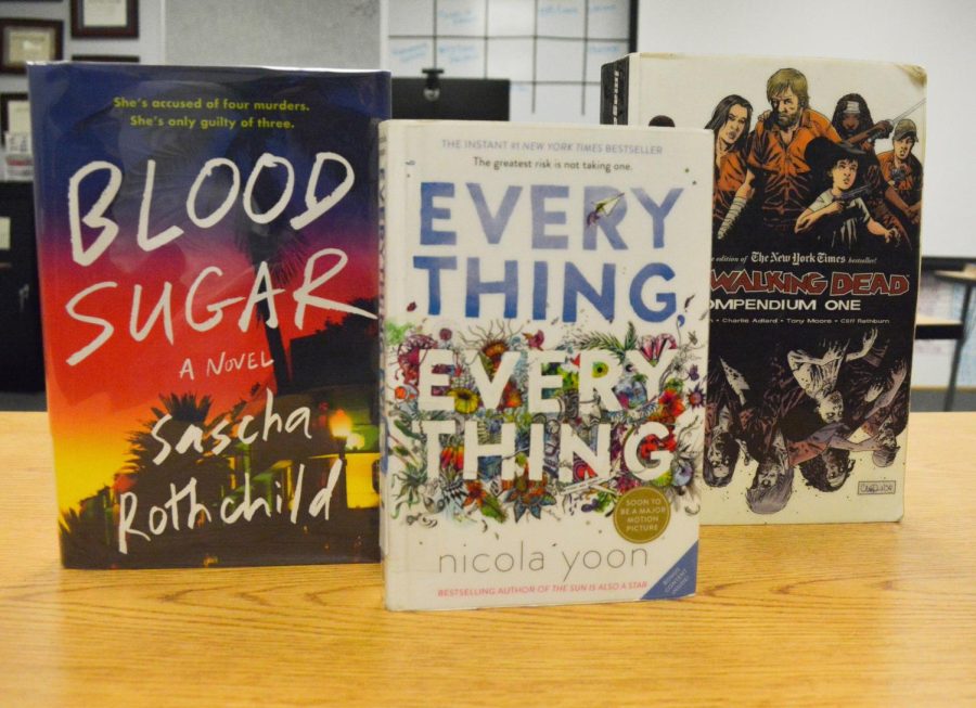 Crusader News recommends "Blood Sugar," "Everything, Everything," and "The Walking Dead: Compendium One" for D.E.A.R. Day. These books can be found at the Seward County Community College Library.