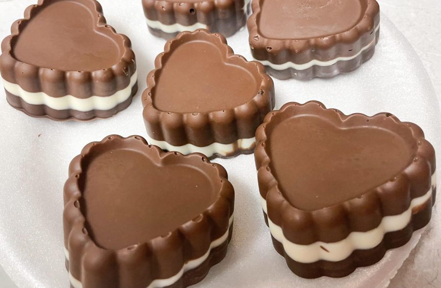 These specific chocolates are a bit on the bigger side of Valentine's day sweets. Slicing them in half could be a good idea if you think they’re still too large.