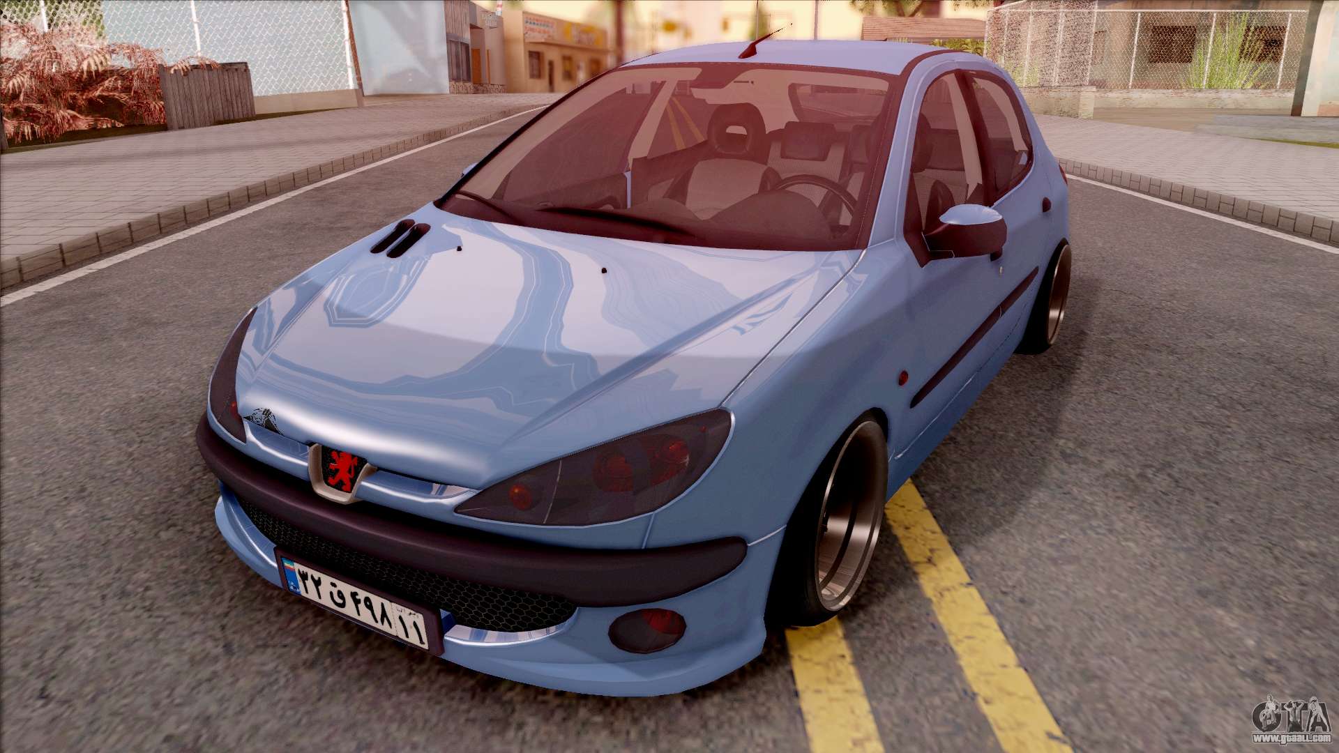 Peugeot 206 Blue for GTA San Andreas