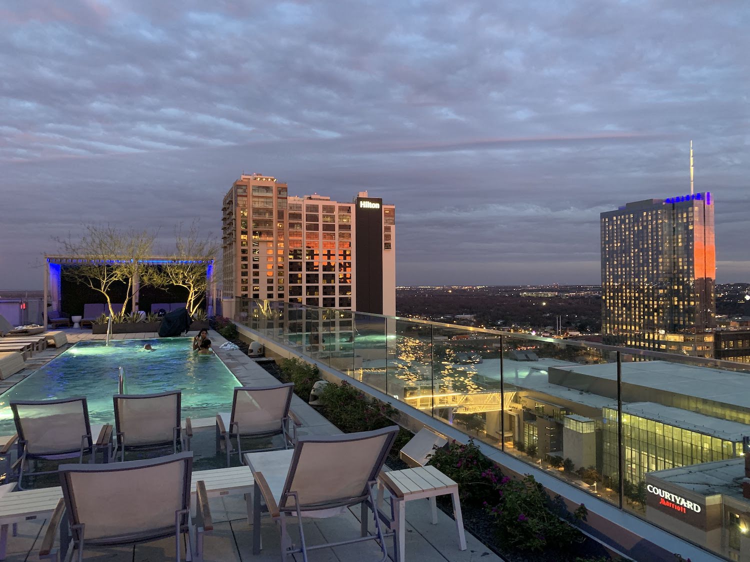 Westin Austin Downtown Hotel Rooftop Pool and View