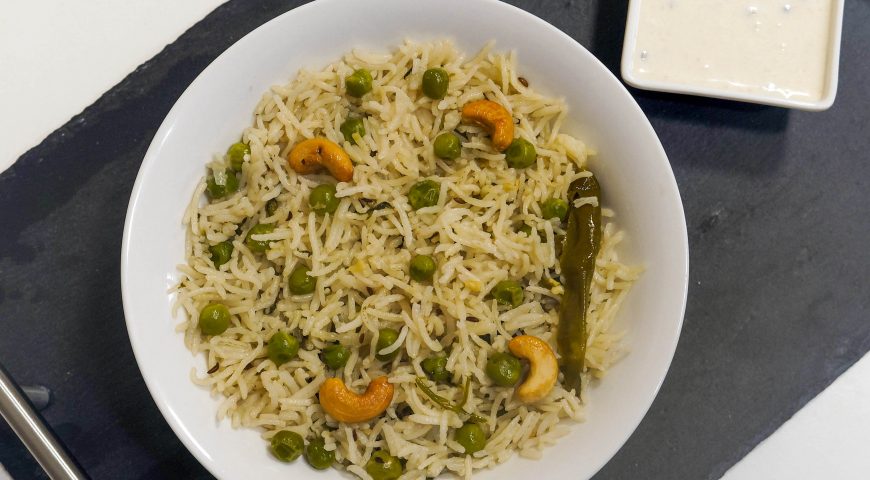 peas pulao | matar pulao