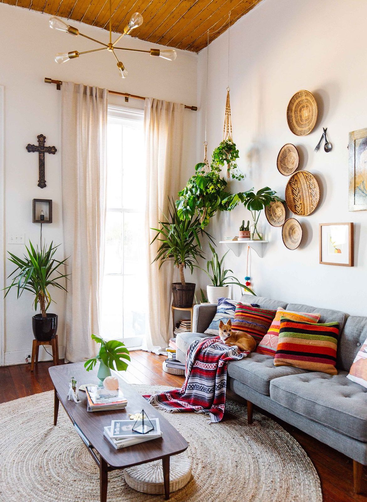 Red Boho Living Room