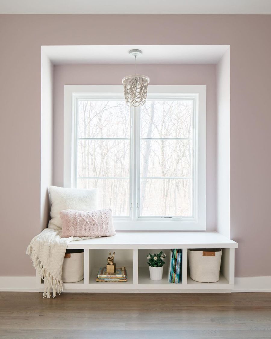 Window Seat Open Lower Shelving via @mhousedevelopment