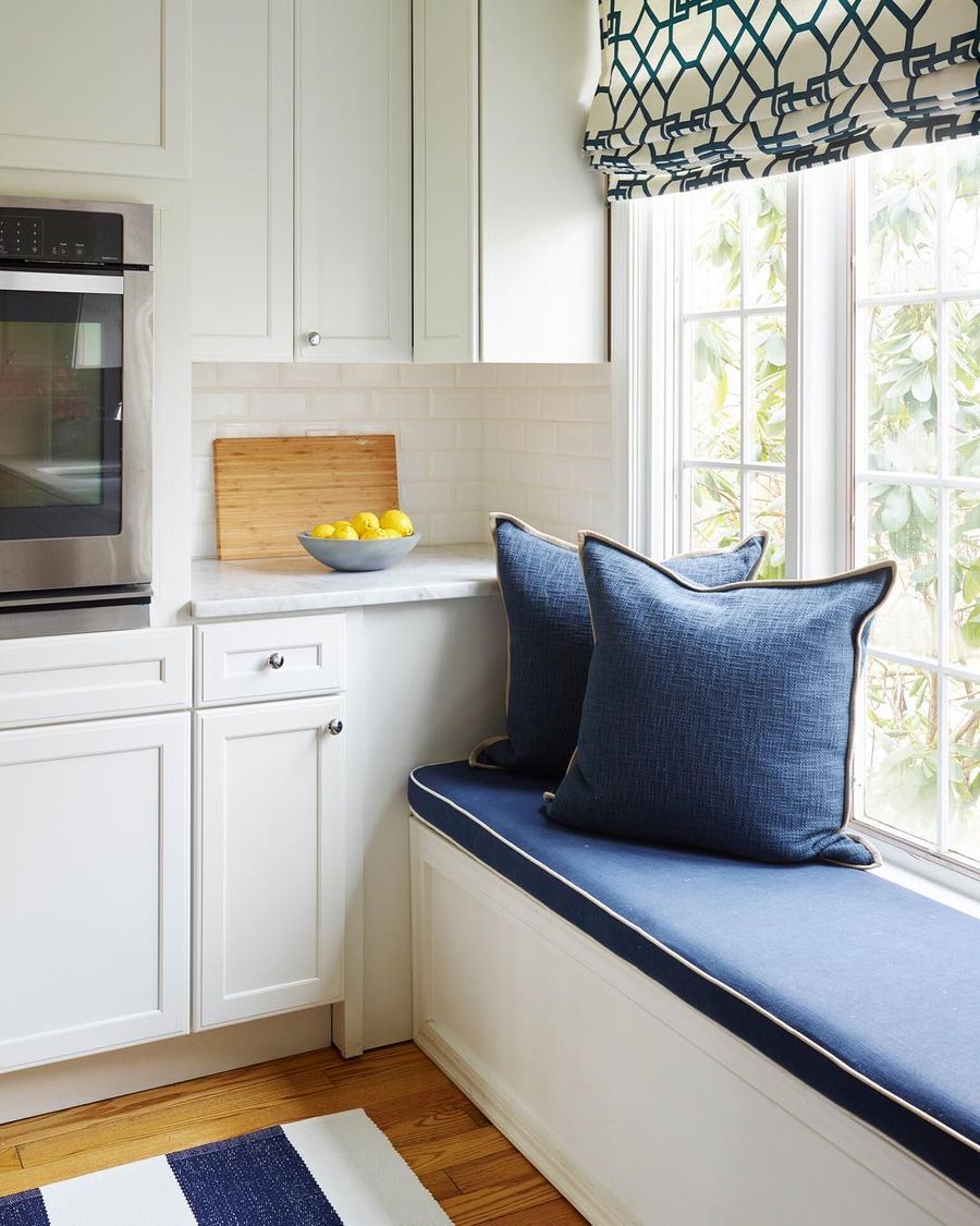 Window Seat in Kitchen via @stephaniekrausdesigns