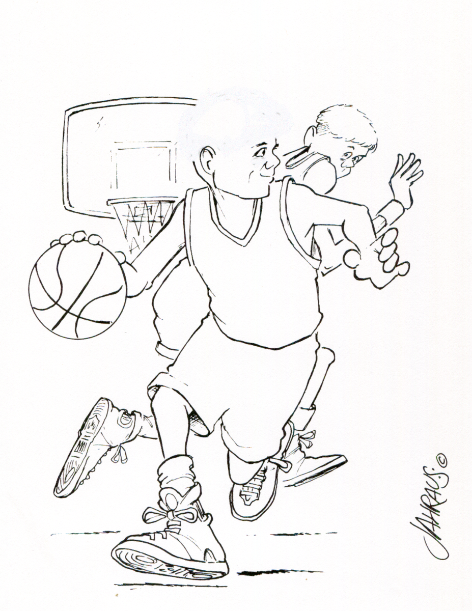 Basketball Player Cartoon Drawing