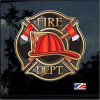 Fireman Fire Dept Full Color Outdoor Decal Sticker