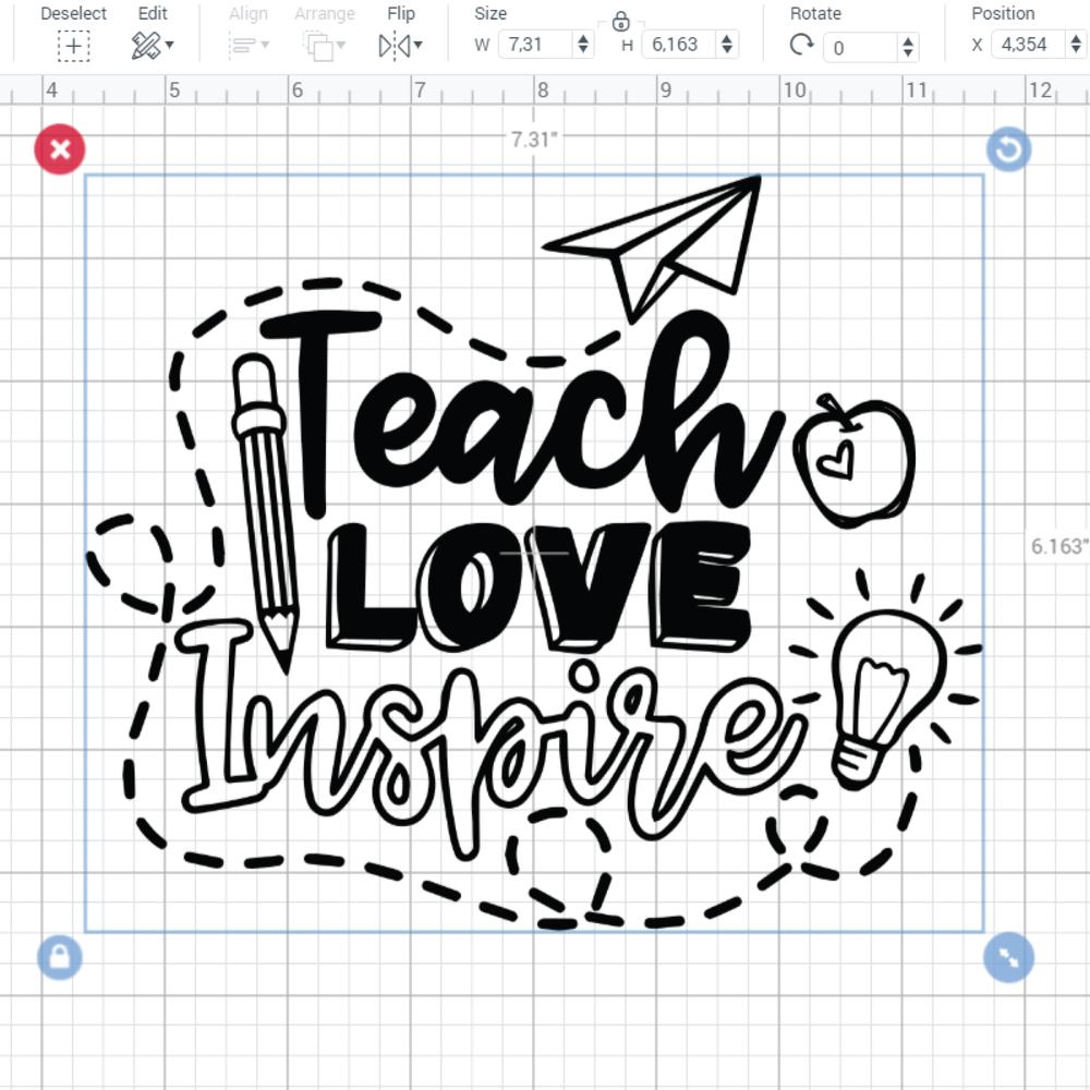 Free Free 189 Teach Love Inspire Apple Svg Free SVG PNG EPS DXF File