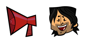 Total Drama Chris & Megaphone cursor - CM Cursors