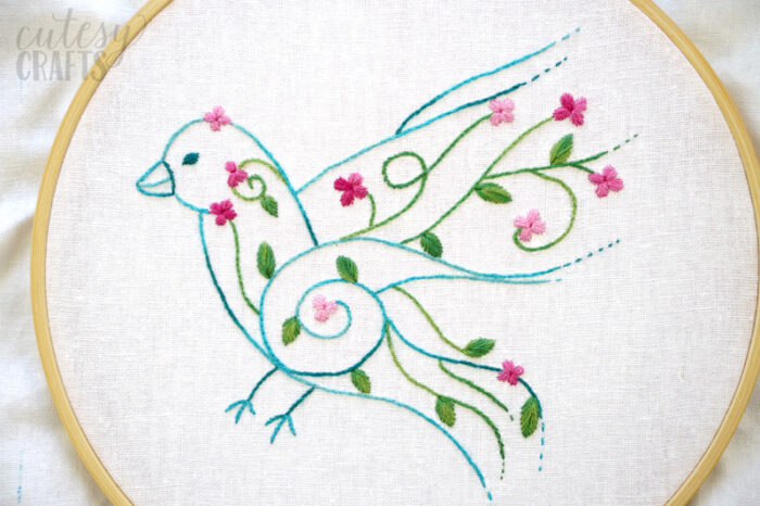 Free Bird Embroidery Pattern