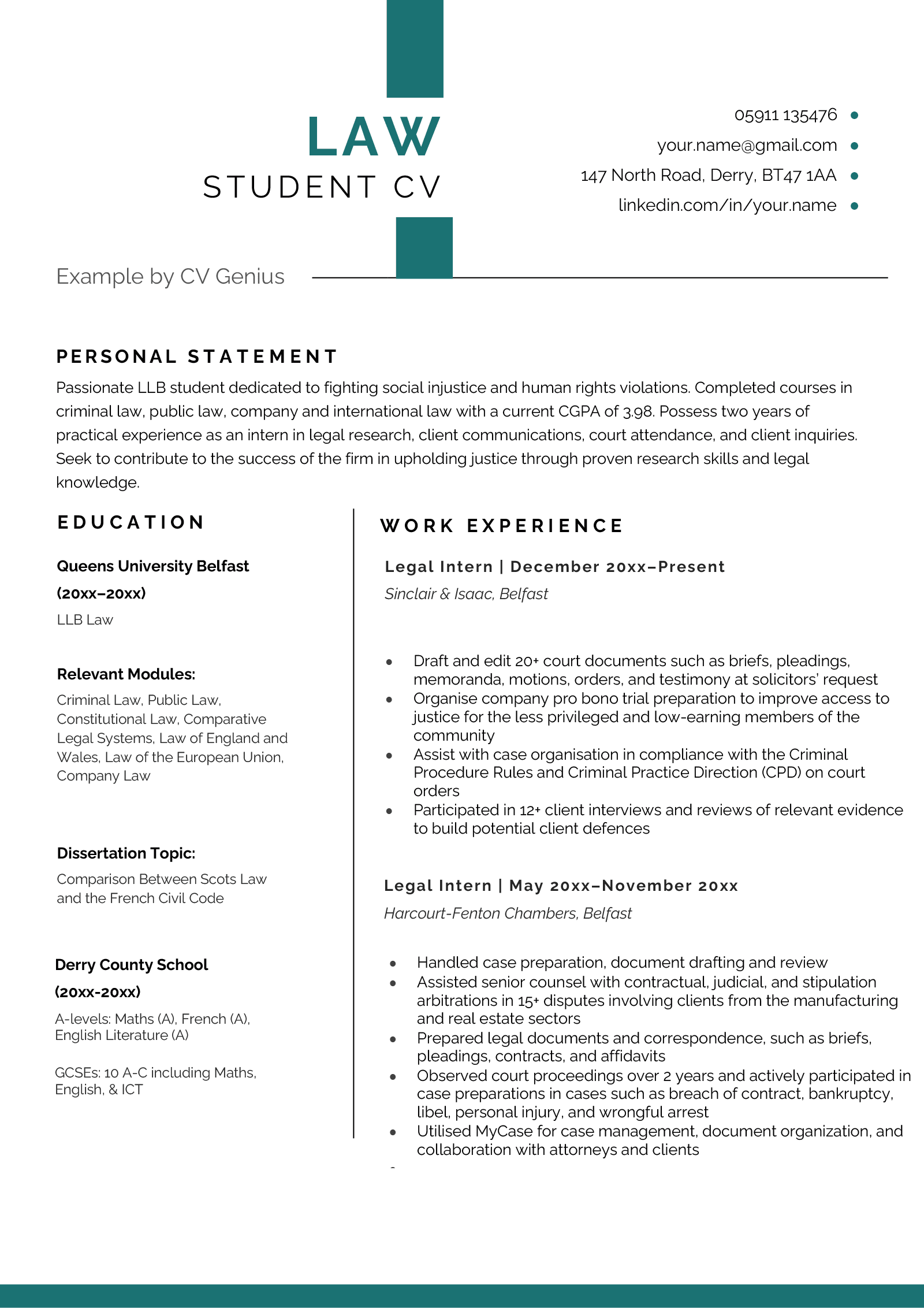 Medical Student CV Example Skills (Free Download), 46% OFF image.