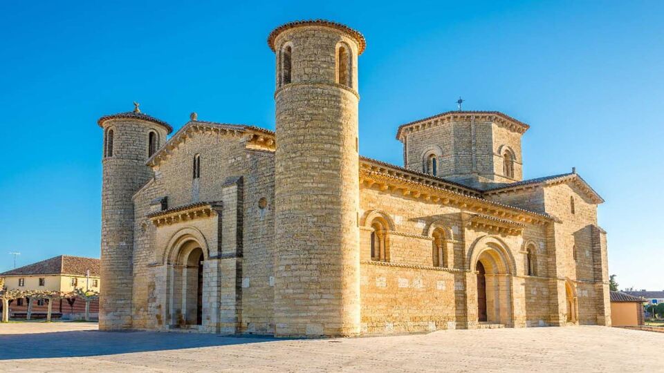 View at the Church of San Martin in Fromista, Spain