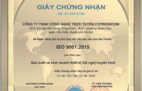 Glad to receive ISO 9001: 2015 certification