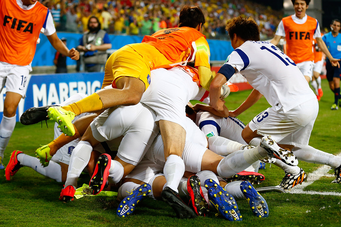 world cup goal celebration south korea