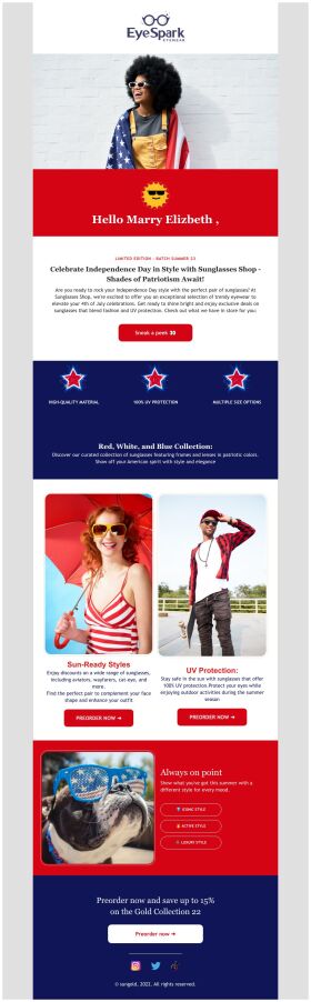 newsletter-email-template-eyewear-store-for-4th-of-july