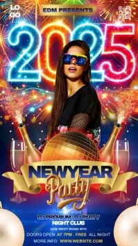 2025 NEW YEAR PARTY TEMPLATE Instagram Story