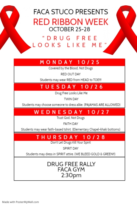 Copy of Red Ribbon Week Flyer | PosterMyWall