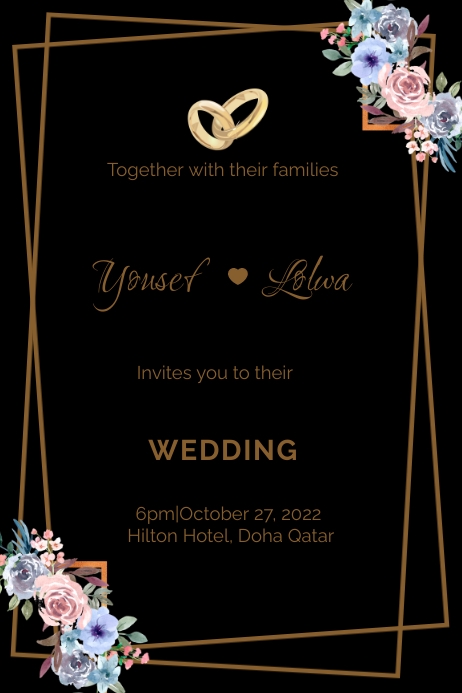 72 Wedding Invitation Template | PosterMyWall