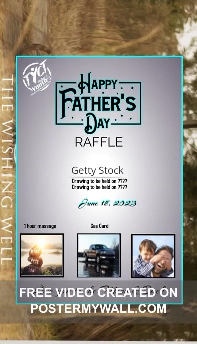 Happy Father's Day Raffle Business Card template