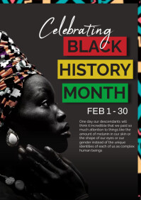 Black history month A4 template