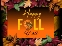 Black Joyful Happy Fall Y`all Yard Sign template