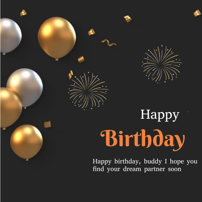 Black Maximalist Happy Birthday Templates Onl | PosterMyWall