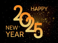 Black  New Year,happy New Year Yard Sign template