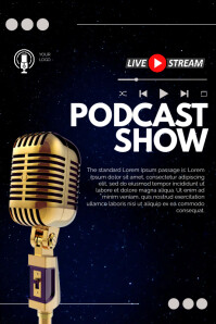 Black Typography Podcast Show Tumblr Graphic template