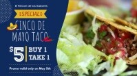 Blue Modern Mexican Cuisine Display Ad template