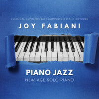 Blue Piano Jazz Album Cover template