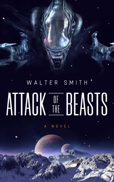 Blue Sci-Fi Book Cover template