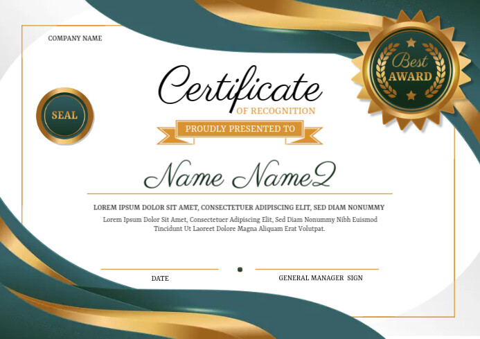 certificate template | PosterMyWall