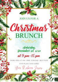 Christmas Brunch A2 template