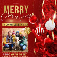 CHRISTMAS CARD WITH PHOTO SPACE FREE Instagram Post template