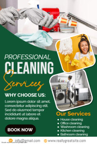 cleaning services poster flyer template Tumblr Graphic