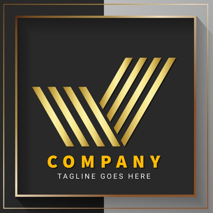 V Gold Logo Template | PosterMyWall