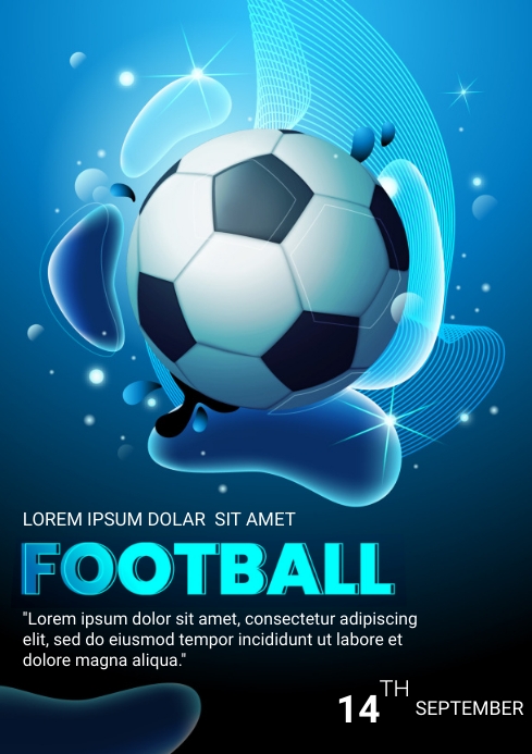 FOOTBALL POSTER TEMPLATE A4