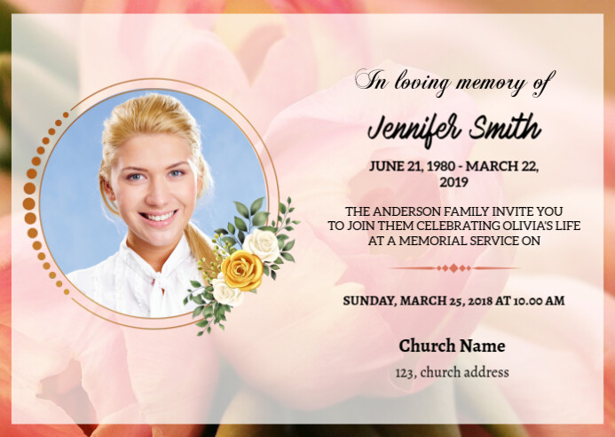 Free Funeral Announcement Template Free