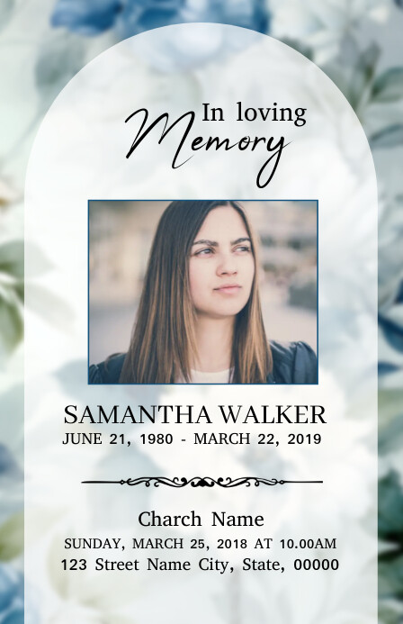 Funeral Announcement Invitation Template | PosterMyWall