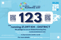 Global Running Day BIB Template Poster