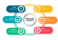 Gradient Infographics Design A4 template