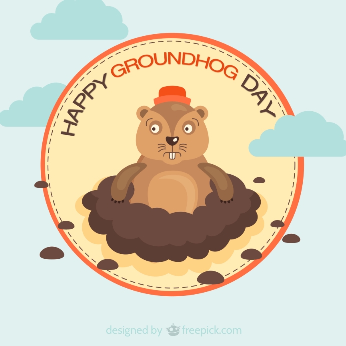 Groundhog Day Clouds Template | PosterMyWall